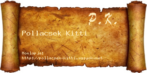 Pollacsek Kitti névjegykártya